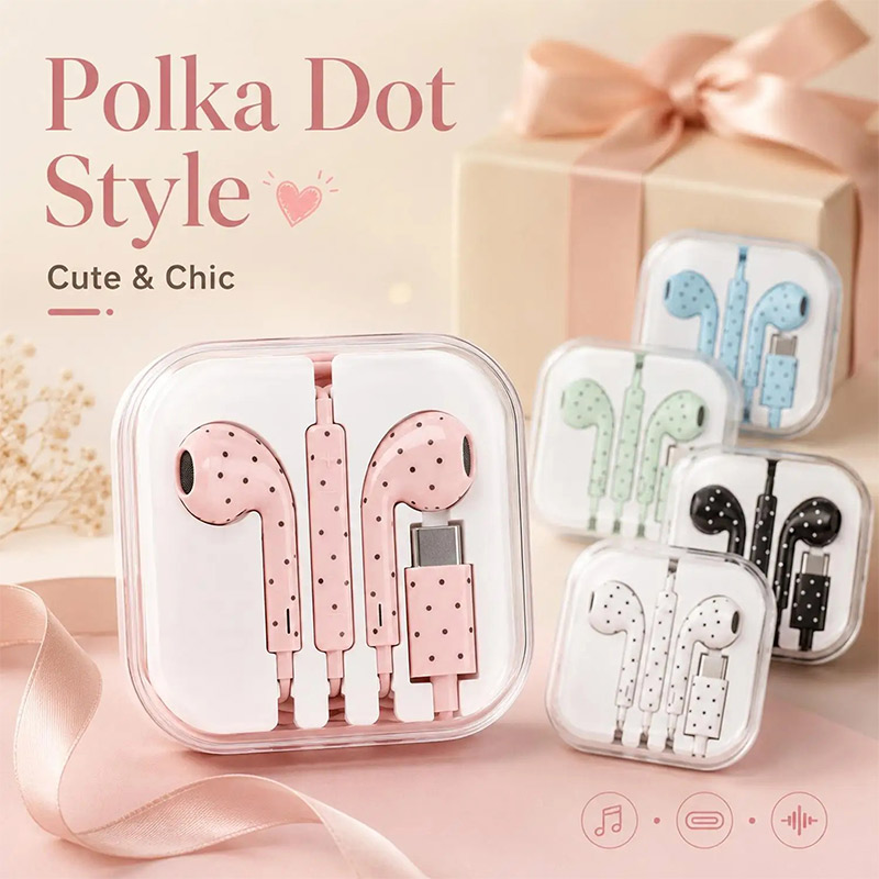 Écouteurs filaires mignons à p - Type C Wired Earphones With Mic avis et prix