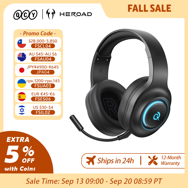 Casque de jeu QCY Heroad V200  - Gaming Headset With Mic Rgb avis et prix