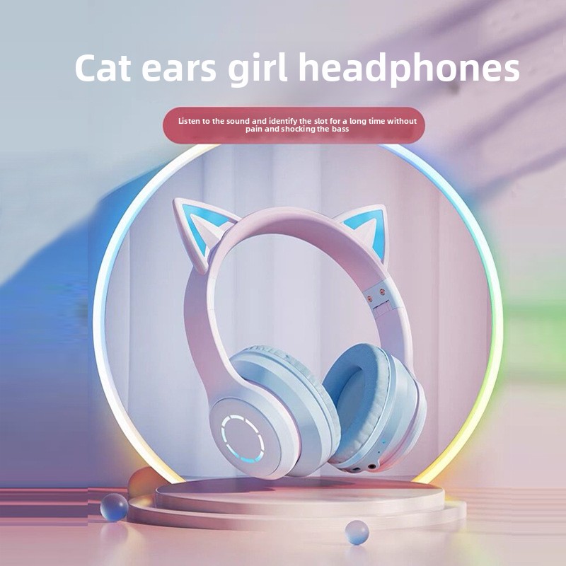 Nouveau casque Bluetooth à por - Cat Ear Bluetooth Headset Led avis et prix